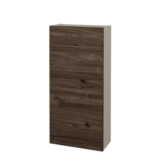 Horná skrinka FLOOR SYD 40  - L04 Béžová vysoký lesk - D25 Teak - Levé - Nie