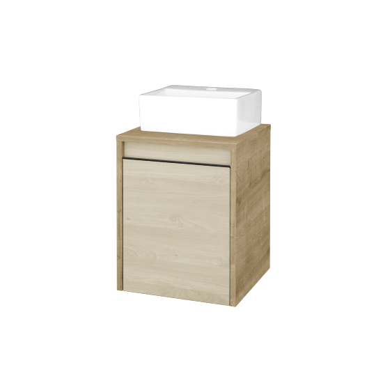 Skrinka pod umývadlo VISIT SZD 40 (umývadlo Gladi)  - D09 Arlington - Úchytka T33 - čierna mat - D24 Ohio - Levé - Nie