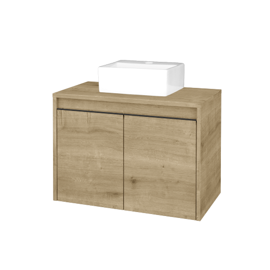 Skrinka pod umývadlo VISIT SZD2 70 (umývadlo Gladi)  - D09 Arlington - Úchytka T33 - čierna mat - D09 Arlington - Nie