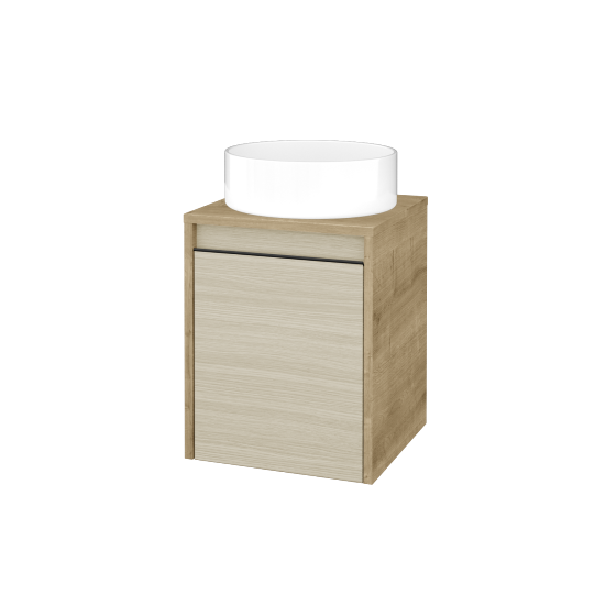 Skrinka pod umývadlo VISIT SZD 40 (umývadlo Circo)  - D09 Arlington - Úchytka T33 - čierna mat - D04 Dub - Levé - Nie