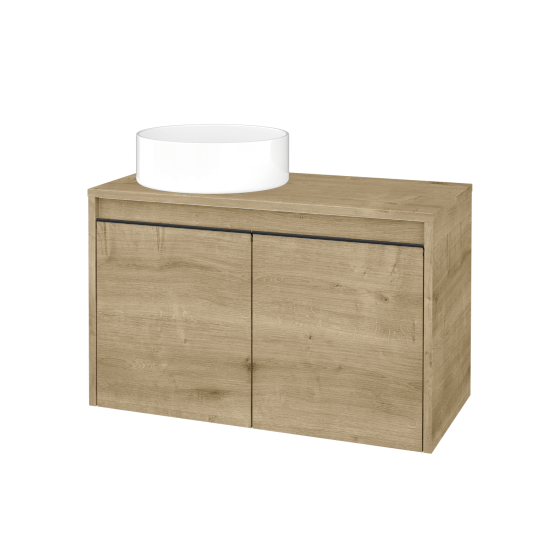 Skrinka pod umývadlo VISIT SZD2 80 (umývadlo Circo)  - D09 Arlington - Úchytka T33 - čierna mat - D09 Arlington - Levé - Nie