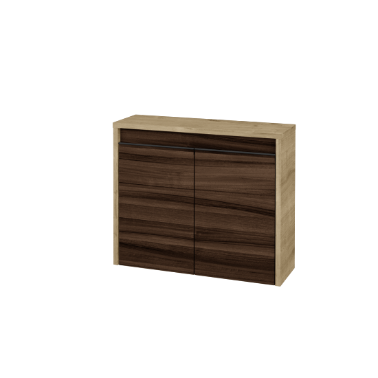 Nízka kúpeľňova skrinka VISIT SND2 60  - D09 Arlington - Úchytka T33 - čierna mat - D06 Orech - Nie