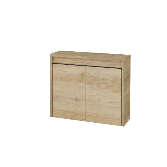 Nízka kúpeľňova skrinka VISIT SND2 60  - D09 Arlington - Úchytka T33 - čierna mat - D15 Nebraska - Nie