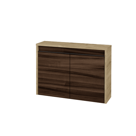 Nízka kúpeľňova skrinka VISIT SND2 70  - D09 Arlington - Úchytka T33 - čierna mat - D06 Orech - Nie