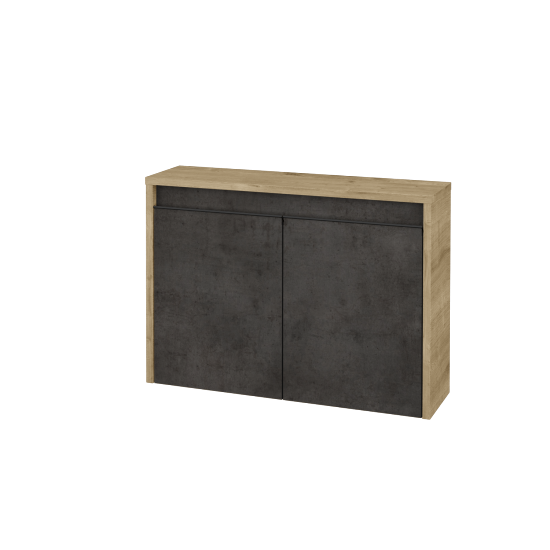 Nízka kúpeľňova skrinka VISIT SND2 70  - D09 Arlington - Úchytka T33 - čierna mat - D16 Tmavý betón - Nie