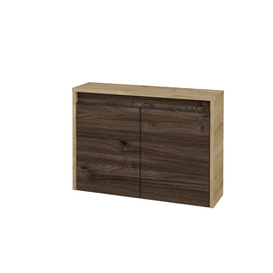 Nízka kúpeľňova skrinka VISIT SND2 70  - D09 Arlington - Úchytka T33 - čierna mat - D25 Teak - Nie