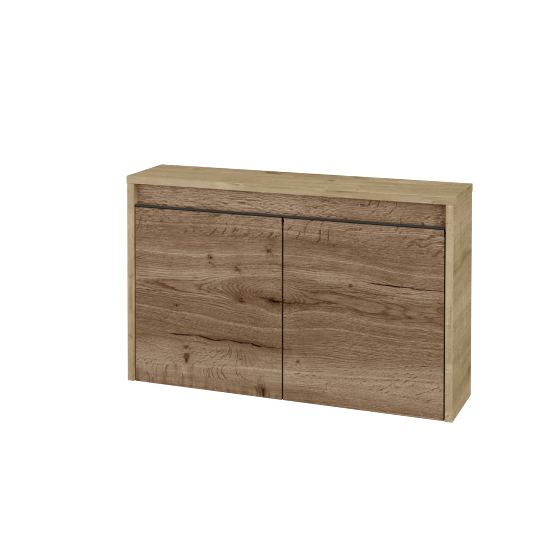 Nízka kúpeľňova skrinka VISIT SND2 80  - D09 Arlington - Úchytka T33 - čierna mat - D21 Tobacco - Nie