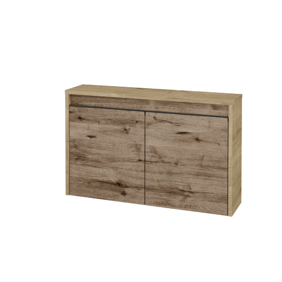 Nízka kúpeľňova skrinka VISIT SND2 80  - D09 Arlington - Úchytka T33 - čierna mat - D23 Herkules - Nie