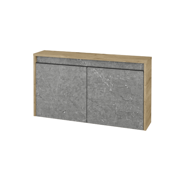 Nízka kúpeľňova skrinka VISIT SND2 90  - D09 Arlington - Úchytka T33 - čierna mat - D20 Galaxy - Nie