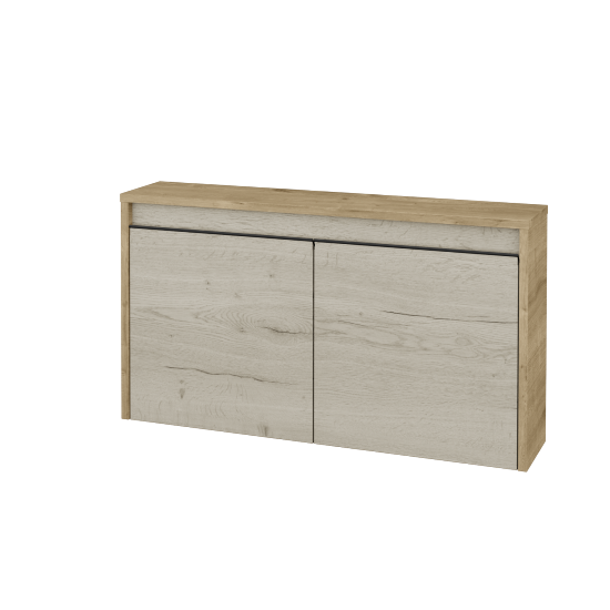 Nízka kúpeľňova skrinka VISIT SND2 90  - D09 Arlington - Úchytka T33 - čierna mat - D28 Alberta - Nie