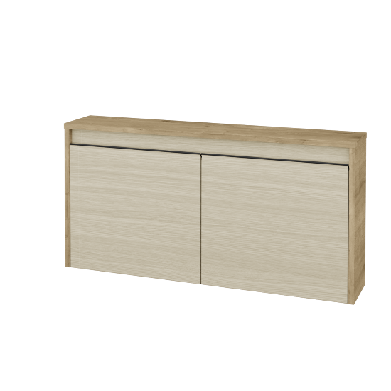 Nízka kúpeľňova skrinka VISIT SND2 100  - D09 Arlington - Úchytka T33 - čierna mat - D04 Dub - Nie