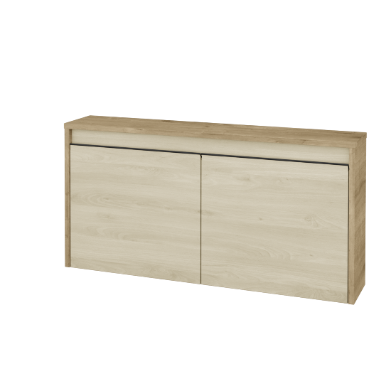 Nízka kúpeľňova skrinka VISIT SND2 100  - D09 Arlington - Úchytka T33 - čierna mat - D24 Ohio - Nie