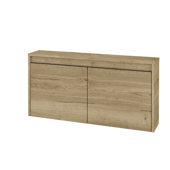 Nízka kúpeľňova skrinka VISIT SND2 100  - D09 Arlington - Úchytka T33 - čierna mat - D26 Ontario - Nie