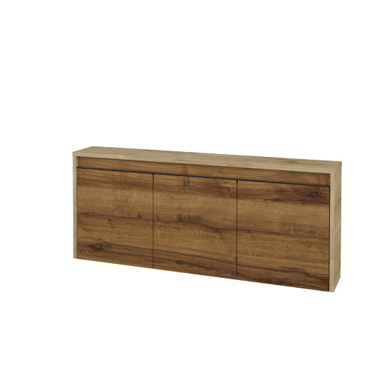 Nízka kúpeľňova skrinka VISIT SND3 120  - D09 Arlington - Úchytka T33 - čierna mat - D27 Cognac - Nie