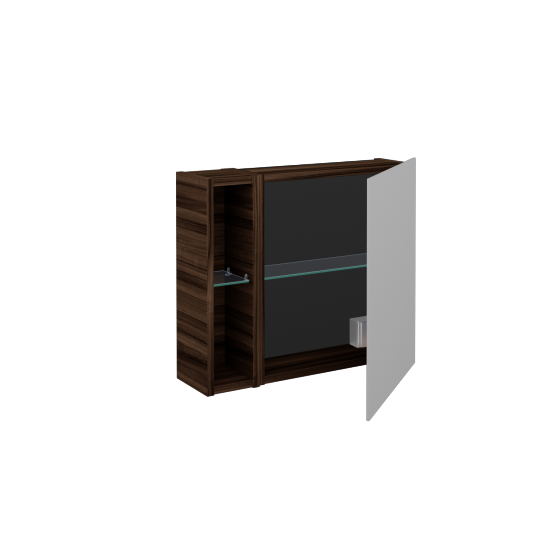 Jednodverová zrkadlová skrinka AVANTI GAEOL 60  - D06 Orech