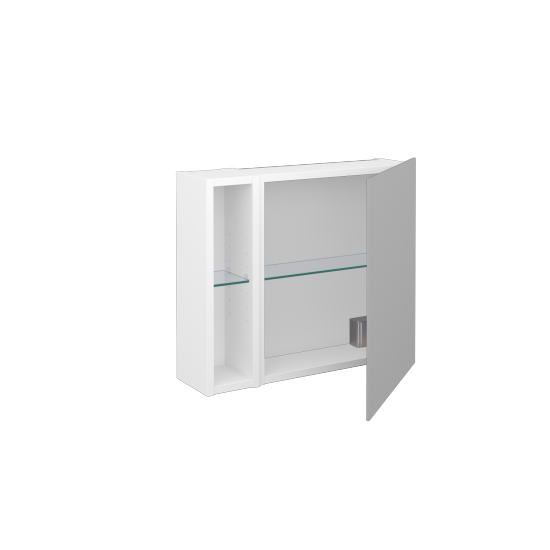 Jednodverová zrkadlová skrinka AVANTI GAEOL 60  - N01 Biela lesk