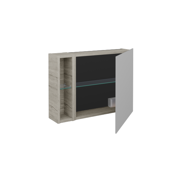 Jednodverová zrkadlová skrinka AVANTI GAEOL 70  - D05 Oregon