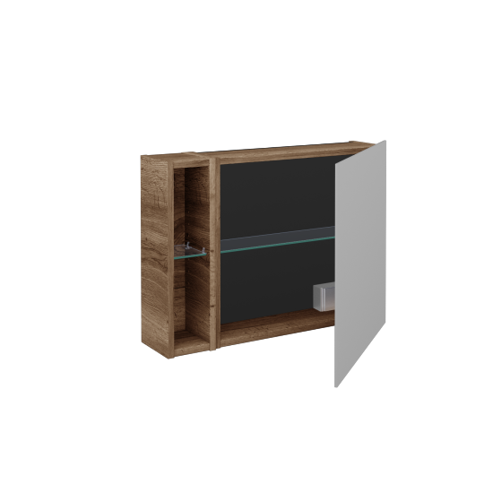 Jednodverová zrkadlová skrinka AVANTI GAEOL 70  - D21 Tobacco