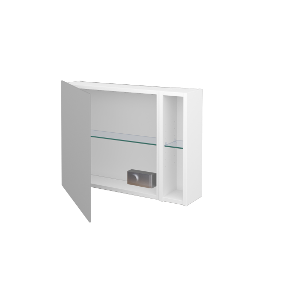 Jednodverová zrkadlová skrinka AVANTI GAEOP 70  - N01 Biela lesk