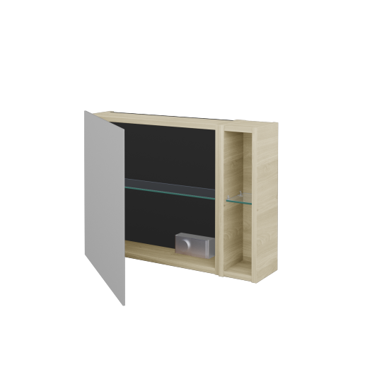 Jednodverová zrkadlová skrinka AVANTI GAEOP 70  - D24 Ohio