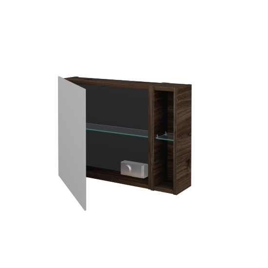 Jednodverová zrkadlová skrinka AVANTI GAEOP 70  - D25 Teak