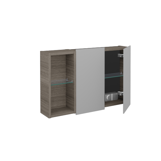 Dvojdverová zrkadlová skrinka AVANTI GA2EOL 80  - D03 Cafe