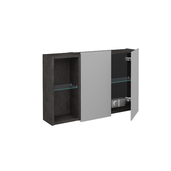 Dvojdverová zrkadlová skrinka AVANTI GA2EOL 80  - D16  Tmavý betón