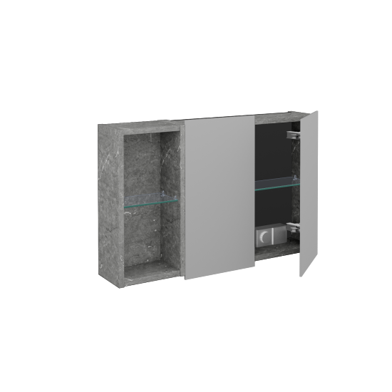 Dvojdverová zrkadlová skrinka AVANTI GA2EOL 80  - D20 Galaxy