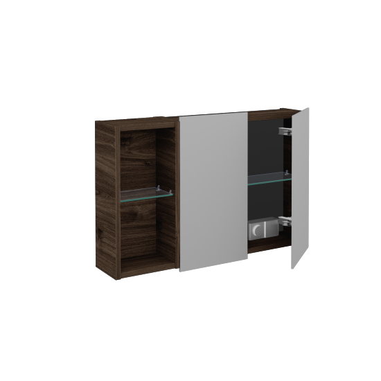 Dvojdverová zrkadlová skrinka AVANTI GA2EOL 80  - D25 Teak