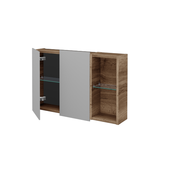 Dvojdverová zrkadlová skrinka AVANTI GA2EOP 80  - D21 Tobacco