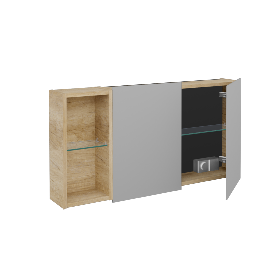 Dvojdverová zrkadlová skrinka AVANTI GA2EOL 100  - D15 Nebraska