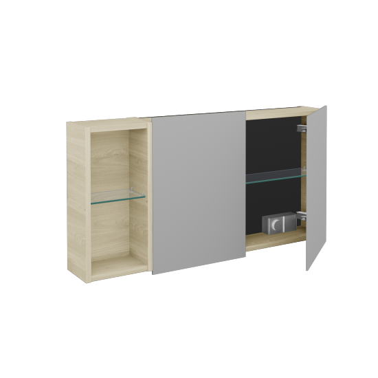 Dvojdverová zrkadlová skrinka AVANTI GA2EOL 100  - D24 Ohio