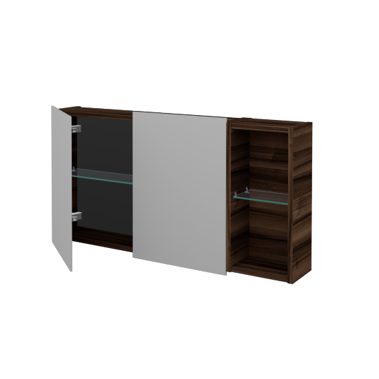 Dvojdverová zrkadlová skrinka AVANTI GA2EOP 100  - D06 Orech