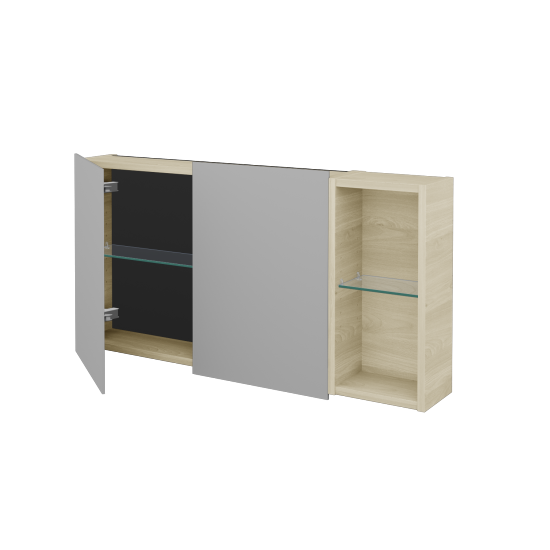 Dvojdverová zrkadlová skrinka AVANTI GA2EOP 100  - D24 Ohio