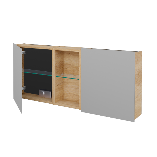 Dvojdverová zrkadlová skrinka AVANTI GA2EO 120  - D15 Nebraska