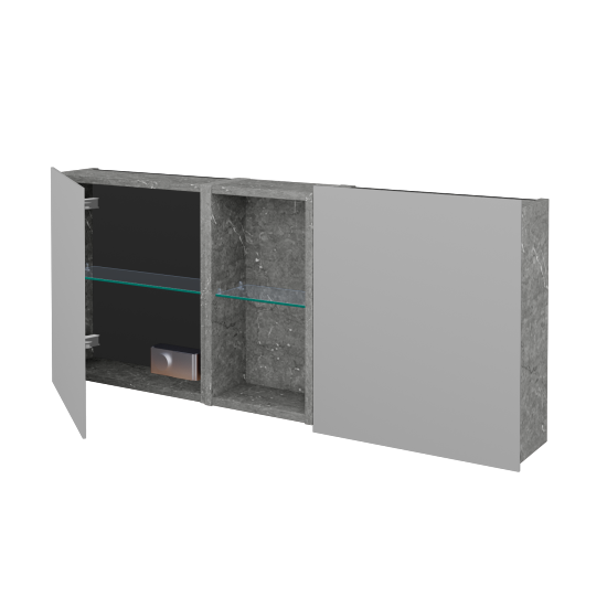 Dvojdverová zrkadlová skrinka AVANTI GA2EO 120  - D20 Galaxy