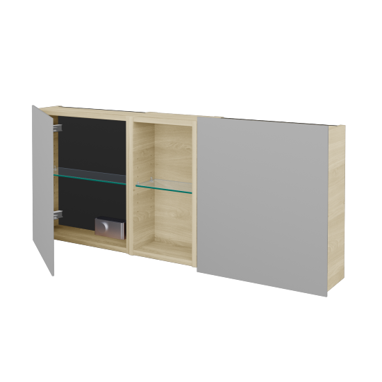 Dvojdverová zrkadlová skrinka AVANTI GA2EO 120  - D24 Ohio