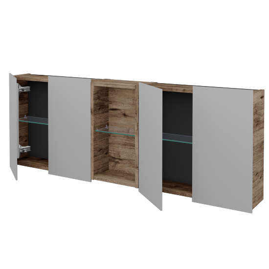 Štvordverová zrkadlová skrinka AVANTI GA4EO 140  - D23 Herkules