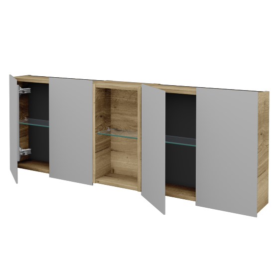 Štvordverová zrkadlová skrinka AVANTI GA4EO 140  - D26 Ontario