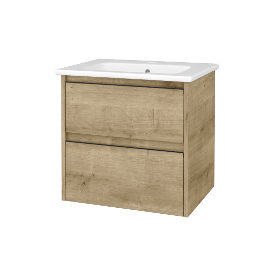 Skrinka pod umývadlo BONO SZZ2 60 (umývadlo Euphoria)  - D09 Arlington - Úchytka T33 - čierna mat - D09 Arlington