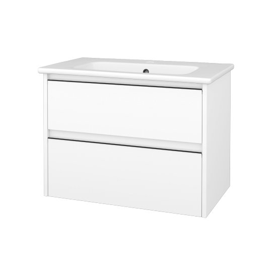 Skrinka pod umývadlo BONO SZZ2 80 (umývadlo Euphoria)  - N01 Biela lesk - Úchytka T33 - čierna mat - N01 Biela lesk