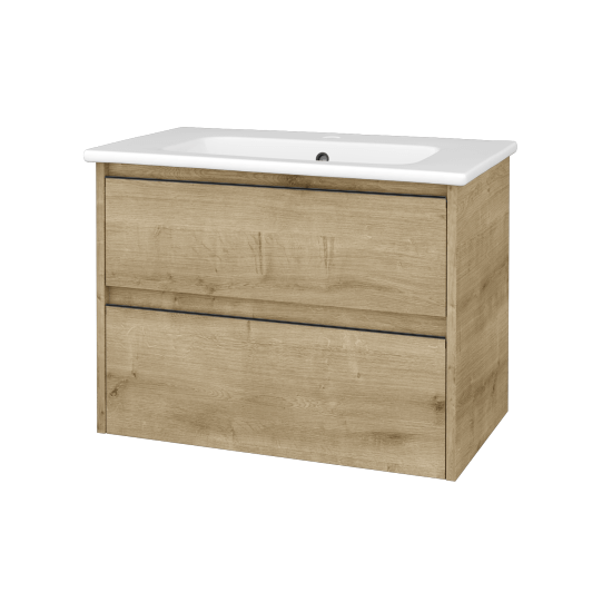 Skrinka pod umývadlo BONO SZZ2 80 (umývadlo Euphoria)  - D09 Arlington - Úchytka T33 - čierna mat - D09 Arlington