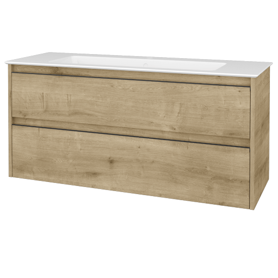 Skrinka pod umývadlo BONO SZZ2 120 (umývadlo Pura s 1 otvorem pre batériu)  - D09 Arlington - Úchytka T33 - čierna mat - D09 Arlington