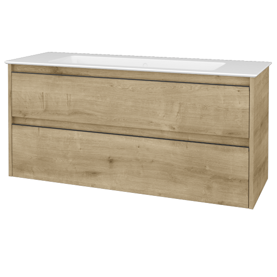 Skrinka pod umývadlo BONO SZZ2 120 (umývadlo Pura bez otvoru pre batériu)  - D09 Arlington - Úchytka T33 - čierna mat - D09 Arlington