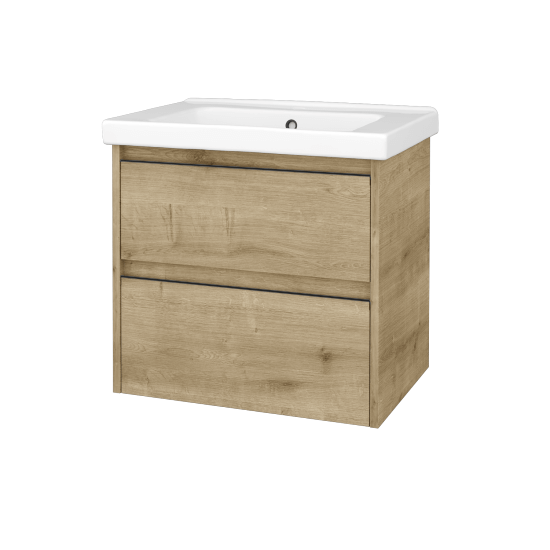 Skrinka pod umývadlo BONO SZZ2 65 (umyvadlo Harmonia)  - D09 Arlington - Úchytka T33 - čierna mat - D09 Arlington