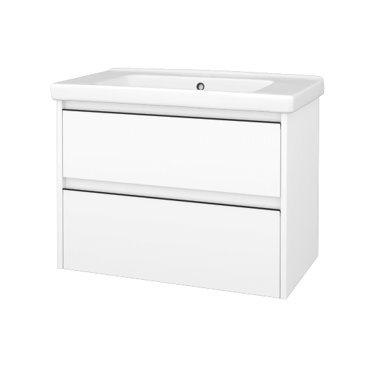 Skrinka pod umývadlo BONO SZZ2 80 (umývadlo Harmonia)  - N01 Biela lesk - Úchytka T33 - čierna mat - N01 Biela lesk