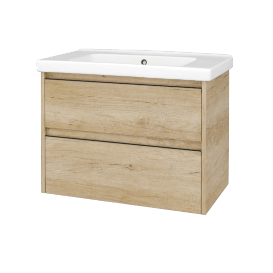 Skrinka pod umývadlo BONO SZZ2 80 (umývadlo Harmonia)  - D15 Nebraska - Úchytka T33 - čierna mat - D15 Nebraska