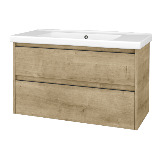 Skrinka pod umývadlo BONO SZZ2 100 (umývadlo Harmonia)  - D09 Arlington - Úchytka T33 - čierna mat - D09 Arlington