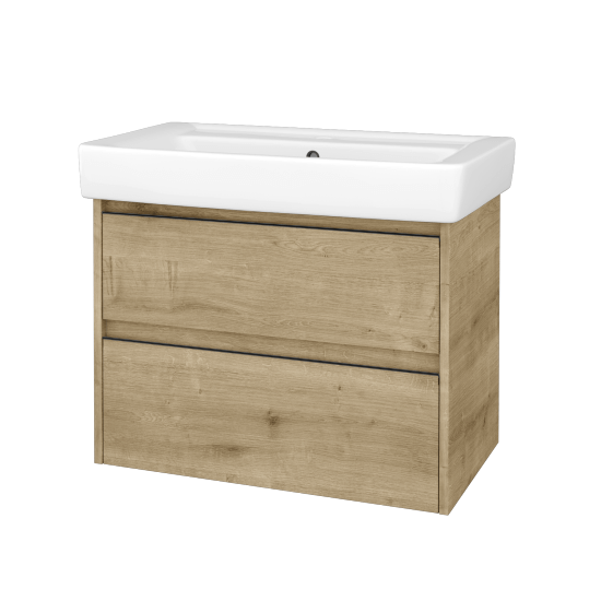 Skrinka pod umývadlo BONO SZZ2 80 (umyvadlo Q)  - D09 Arlington - Úchytka T33 - čierna mat - D09 Arlington