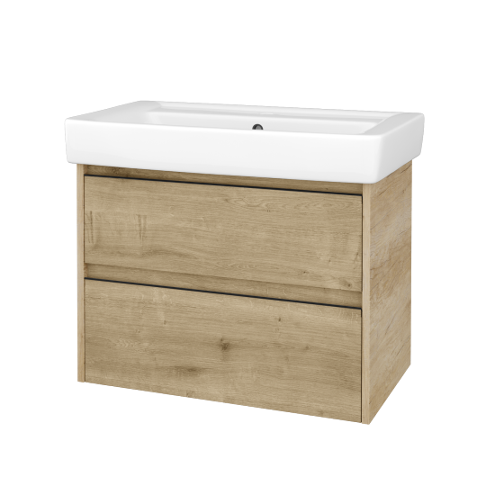 Skrinka pod umývadlo BONO SZZ2 80 (umyvadlo Q)  - D15 Nebraska - Úchytka T33 - čierna mat - D09 Arlington